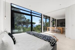 bedroom with leafy view